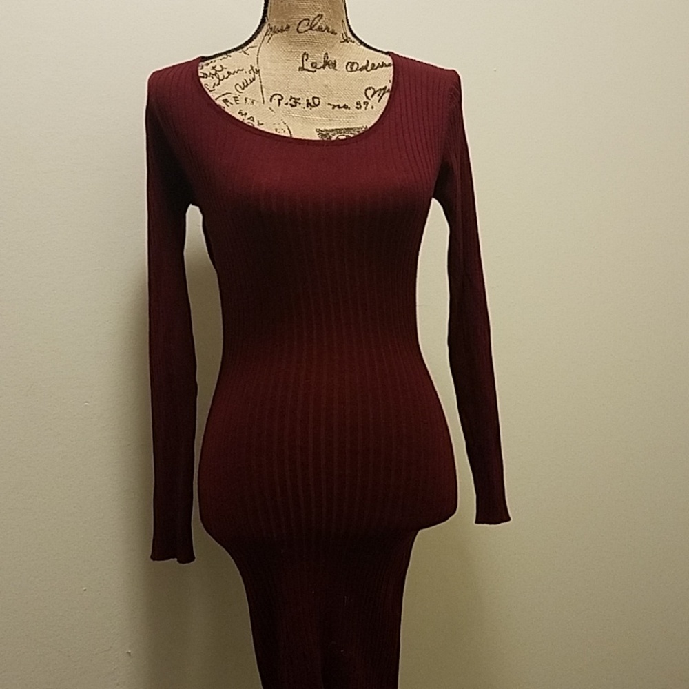 Boutique Maroon Bodycon Dress